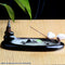 Fishing in river Ceramic Incense Stick Holder Joss Ash Insence Catcher. U5F3
