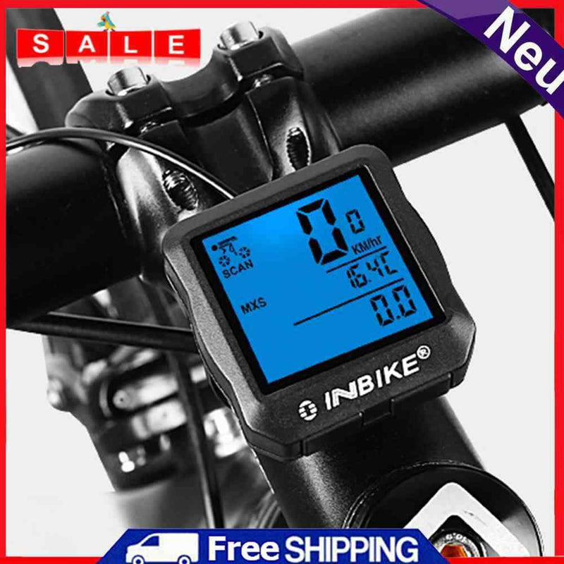 INBIKE Bicycle Computer LCD Digital MTB Road Bike Mileage Counter Wired St
