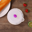 Silicone Cup Cover Small Bean Sprout Heat Resistant Cups Lid (Rose Red)