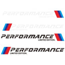 4pcs Car Stickers M Performance Limited Edition Side Door Decals (White)