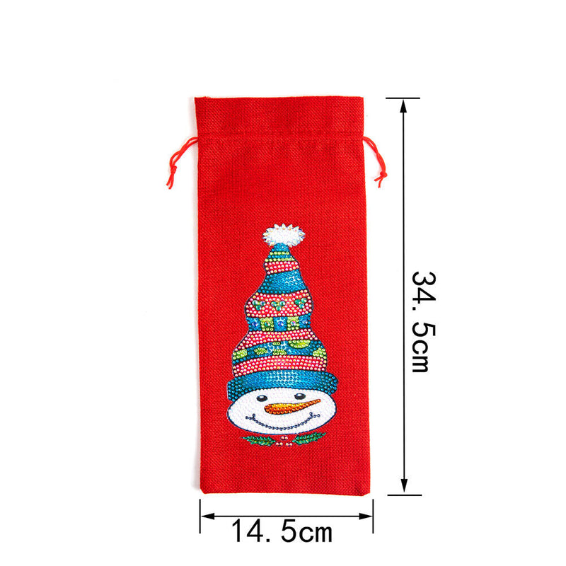 DIY Special Drill Diamond Painting Christmas Wine Bottle Covers (TB003) Newly