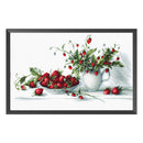 Partial Embroidery Strawberry Printed Canvas DIY 11CT Needlework Sets Decor