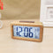 Digital Alarm Clock, Wooden Electronic Clocks Battery Operated with Backlight