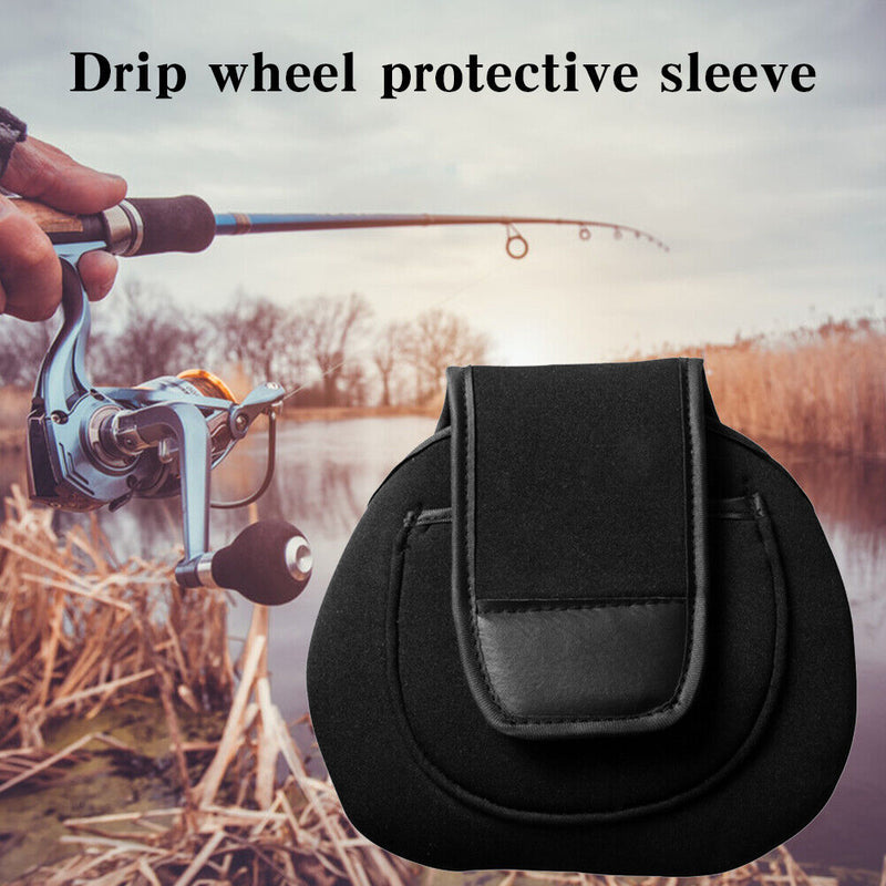 Flannel Fishing Reel Bag Protective Case Cover for Low Profile Baitcasting Wh