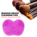Silicone Makeup Brush Pen Cleaning Pad Suction Cup Scrubber Board (Rose) Newly