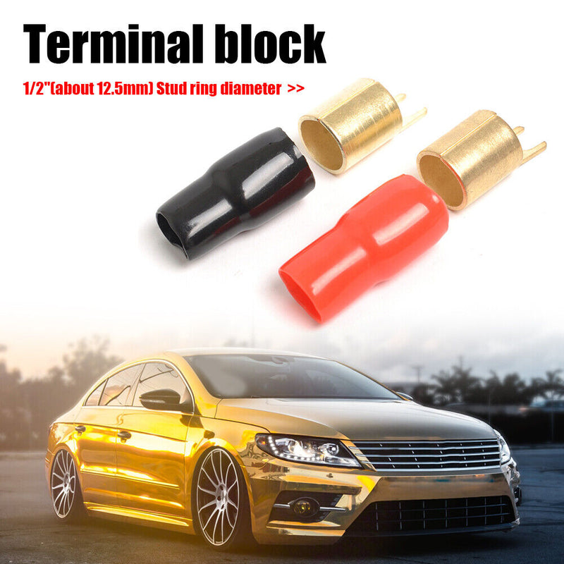 2pcs Car Speaker Electrical Wire Connectors Spade Crimp Terminal Kit with Sheath