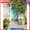 Hand Painted Artwork Frameless DIY Sunny Doorway Painting By Numbers Picture Kit