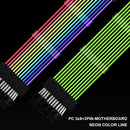 PSU Extension Cable Addressable RGB ARGB PCIe GPU Triple 8-Pin 6+2Pin Cord
