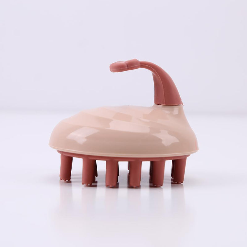 Silicone Shampoo Scalp Massage Brush Portable Hair Washing Comb (Pink)