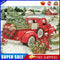 Frameless Oil Paint By Numbers Snow Cars DIY Canvas Picture Craft Kits
