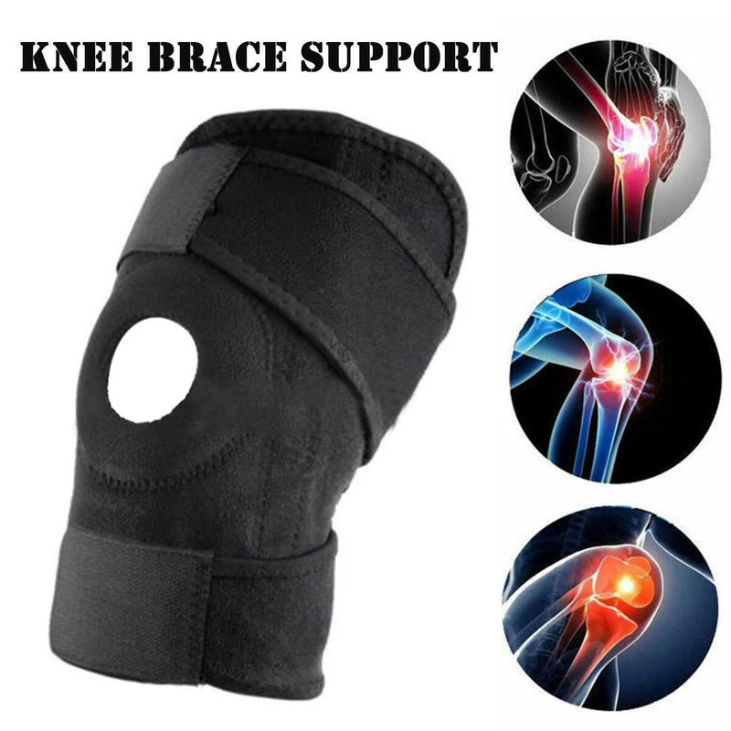 Knee Brace Support Sleeve Adjustable Open Patella Stabilizer Protector Wrap,`