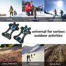 1 Pair 10 Teeth Snow Ice Claws w/ Nails Non-Slip Crampons Ice Gripper (XL)