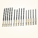 15pcs HSS Hex Shank Drill Bits Set Hexagonal Screw Twist Electric Drills Newly