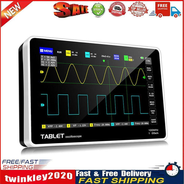 Digital Oscilloscope Dual Channel 100MHz Bandwidth 1GSa/s Sampling Rate Newly