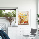 Full Embroidery Kits Daisy Flower Basketball 11CT Stamped Needlework Home Decoration