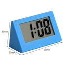 Mini LCD Digital Electronic Desktop Time Clocks Silent Desk Clocks (Blue)