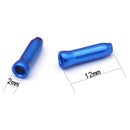 50pcs Bike Cable End Caps Aluminum Alloy Brake Shifter Cable Tips (Blue)