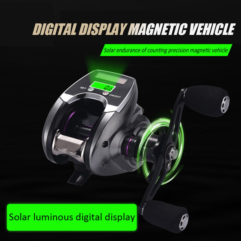 8.0/1 18+1BB Fishing Baitcasting Reel with Digital Display (Right Hand) Newly