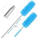 Adjustable Stretch Extend Microfiber Feather Duster Dusting Brush(Blue)