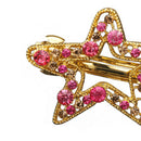 Rhinestone Flower Hair Clip Elegant Star Barrette Sweet Headwear Hairpins Gifts