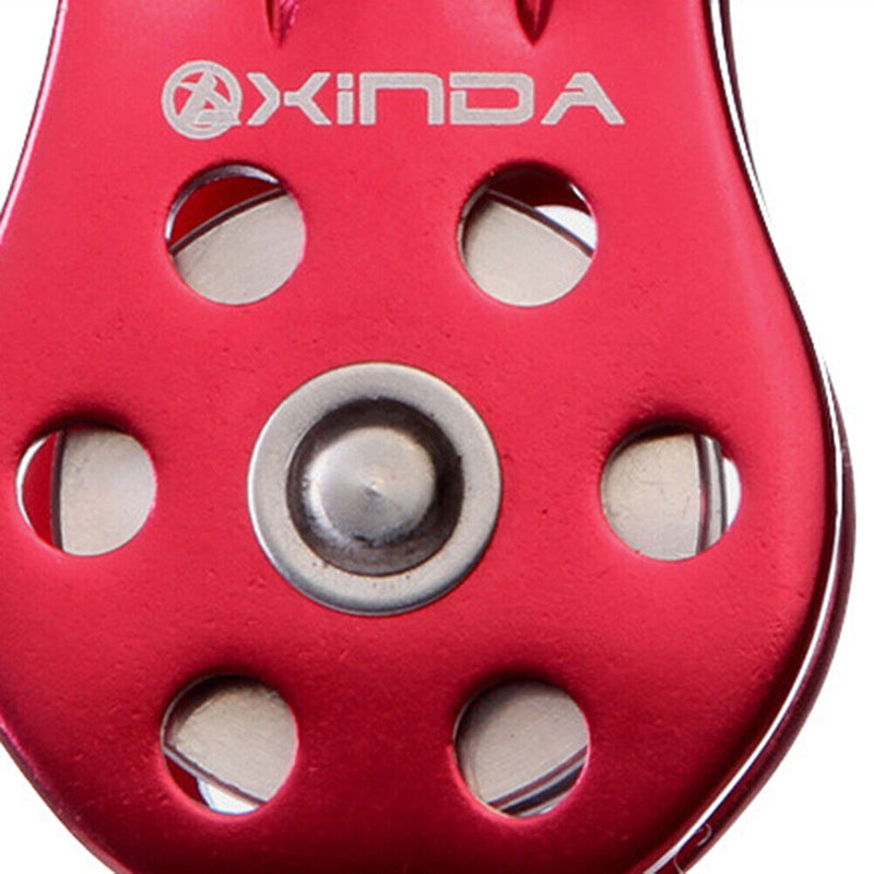 Outdoor Bearing Lifting Climbing Fixed Rope Pulley Equipment (Red) Newly