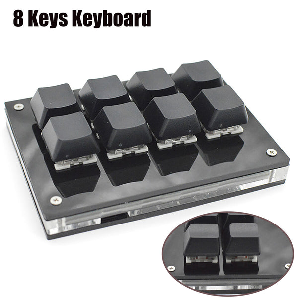 USB Mini 8-keys Mechanical Keyboard Shortcuts Password For Windows MacOS Android