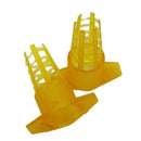 100xBeekeeping Tools Cell Protector Cages Yellow Plastic Queen Cage Bee P2H2