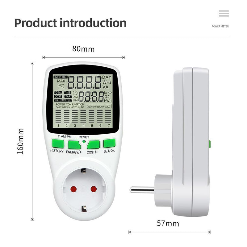 Energy Power Consumption Power Meter Electricity Meter Socket Energy Monitor