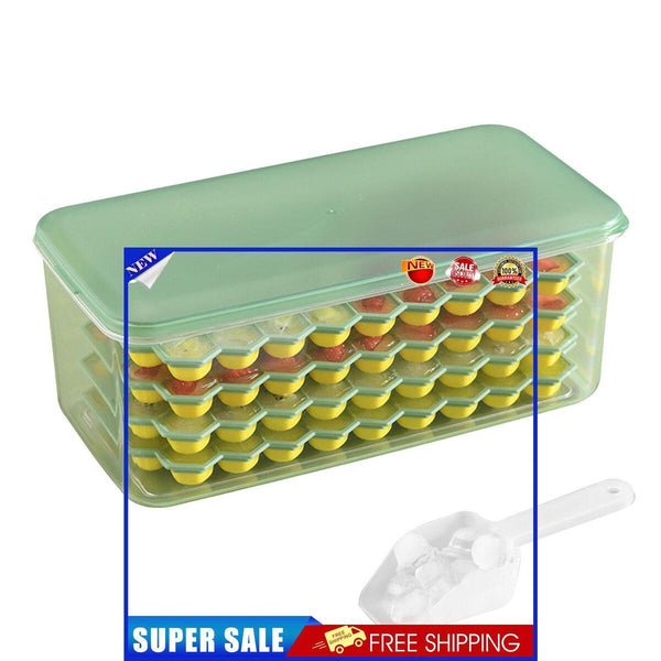 Reusable Honeycomb Ice Box Silicone Ice Maker Mold & Ice Shovel (188 Grids)