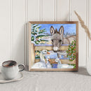 Diamond Painting 5D Full Round Drill Mosaic DIY Snowland Donkey Kit Wall Deco