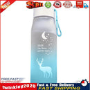500ml Sports Water Bottle Gradient Frosted Portable Drinking Cup (Blue) Newly