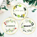 5pcs DIY Bamboo Cross Stitch Frame Needlework Hoop Hand Embroidery Ring