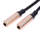 3.5MM  L Splitter Audio Stereo Extension Earphone Headphone Cable