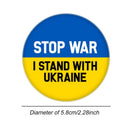 Ukraine Ukrainian Map Flag Symbol Round Styles Clothes Pins 5.8cm Newly