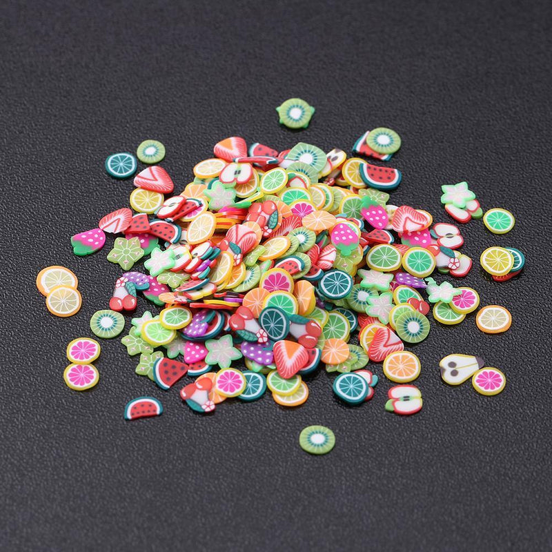5*500pcs Nail Art Polymer Clay Nails Stickers Manicure Decor Tips (Fruit)
