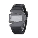 Unisex LED Waterproof Aircraft Sport Digital Display Wristwatch Watch Black