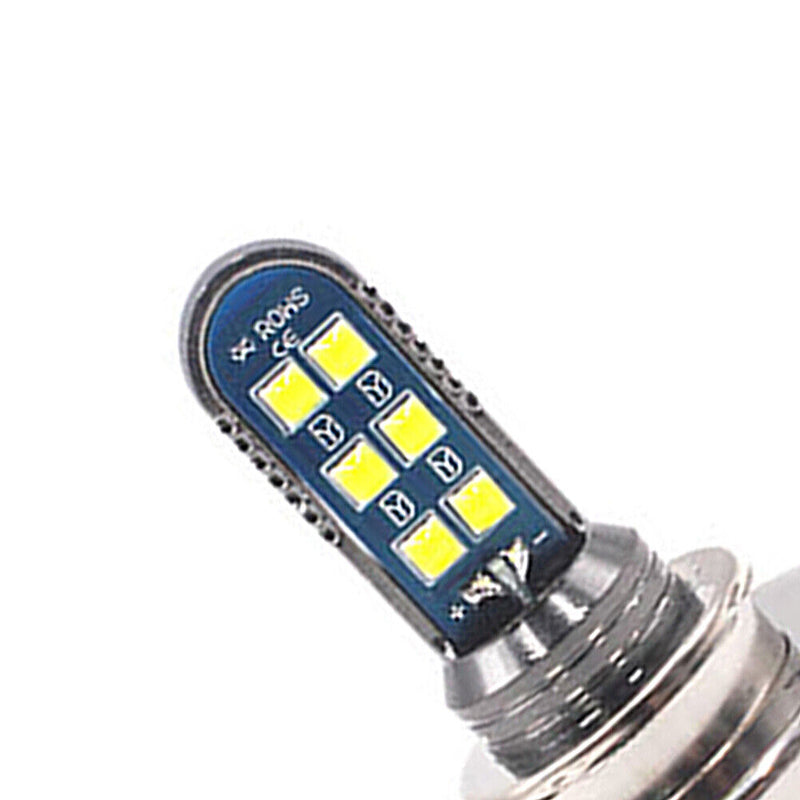 1080LM Scooter Auxiliary Front Light 6000K 12 SMD LED Motorcycle Headlight Bulbs