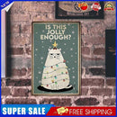 Christmas Tree Cat Plate Metal Tin Sign Plaque for Bar Pub Decorative Iron