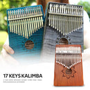 17 Keys Wood Mahogany Kalimba Finger Thumb Piano with Tuner Storage Bag Newly