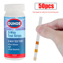 50pcs 3 in 1 Swimming Pool Water Test Strip Chlorine PH Nitrate Test Paper Newly