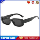 Rectangle Sunglasses for Women UV Protection Travel Beach Eyewear (Black)