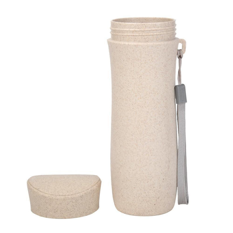 300mL Wheat Straw Drinking Cup Eco-Friendly Tea Mug Water Bottle (Beige)