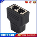 RJ45 Splitter Adapter 1 to 2 Dual Female Port CAT5/CAT 6 LAN Ethernet Sockt