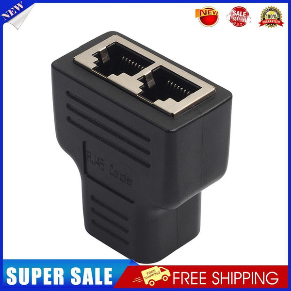 RJ45 Splitter Adapter 1 to 2 Dual Female Port CAT5/CAT 6 LAN Ethernet Sockt