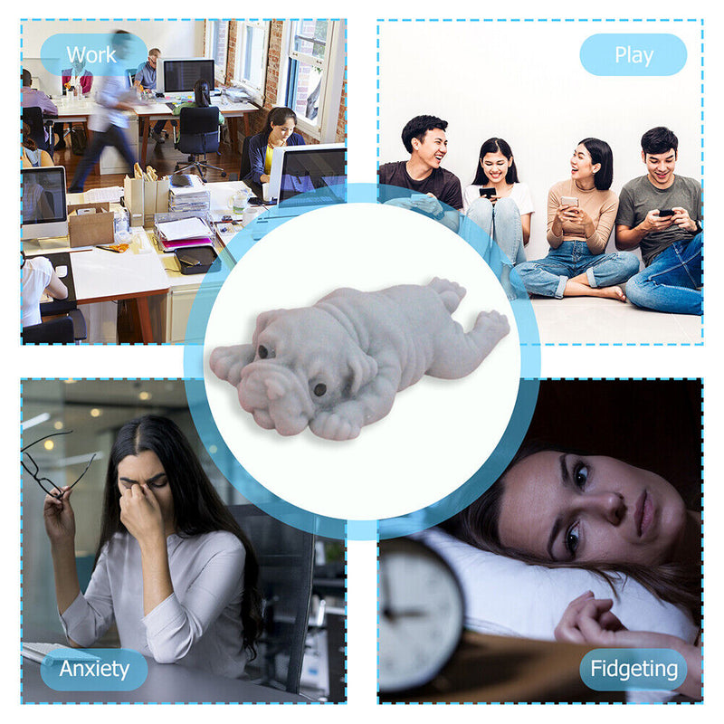 Simulation Soft Dogs Squeeze Ball Puzzle Anti Stress Artifact (Grey Dog) Newly