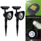 2pcs 3LED Solar Power Outdoor Landscape Headlights Lawn Way Garden Lights