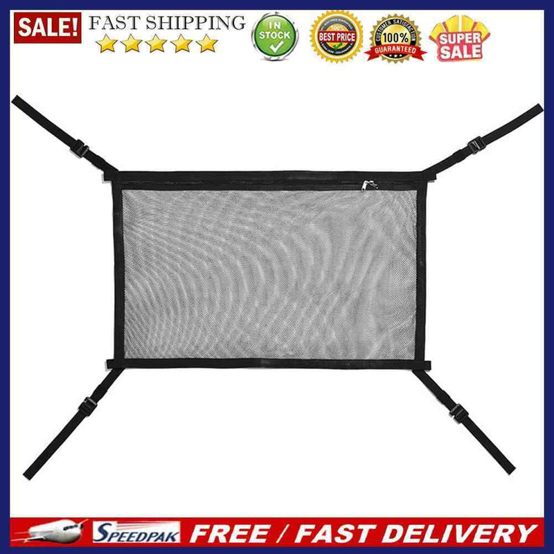 Car Ceiling Storage Net Pocket 8kg Capacity Travel Organizer Auto Accessories