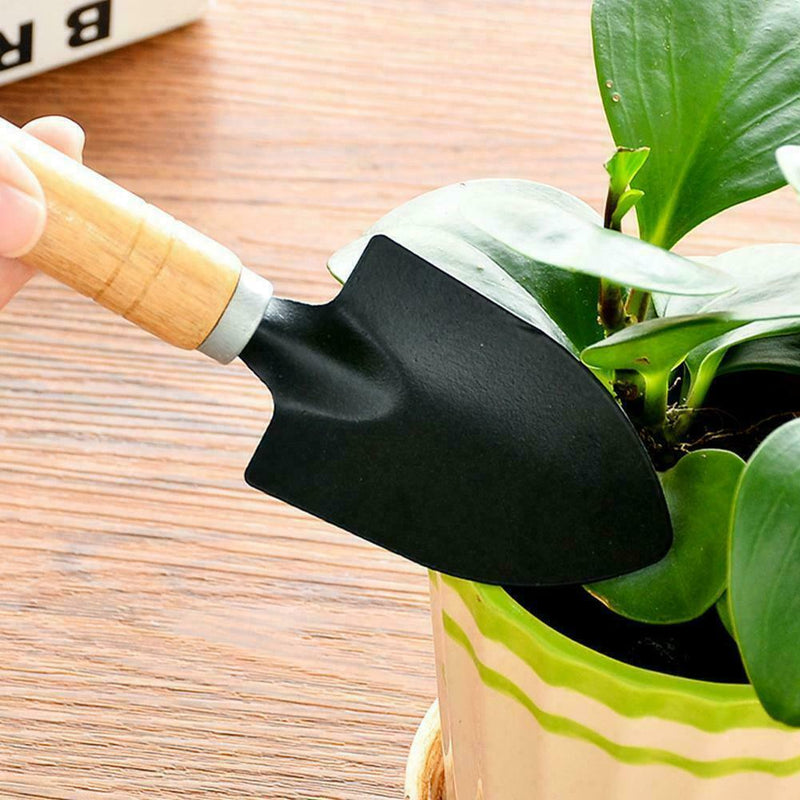 Wooden Handle Mini Shovel Household Three-piece Set S2W5