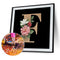 5D DIY Diamond Painting Flower Letter F Full Round Drill Mosaic Home Decoration