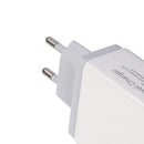 4 USB Travel Charger Phone Fast Charging Charger EU Plug Adapter (Grey)